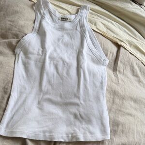 Buck Mason White Ribbed Tank